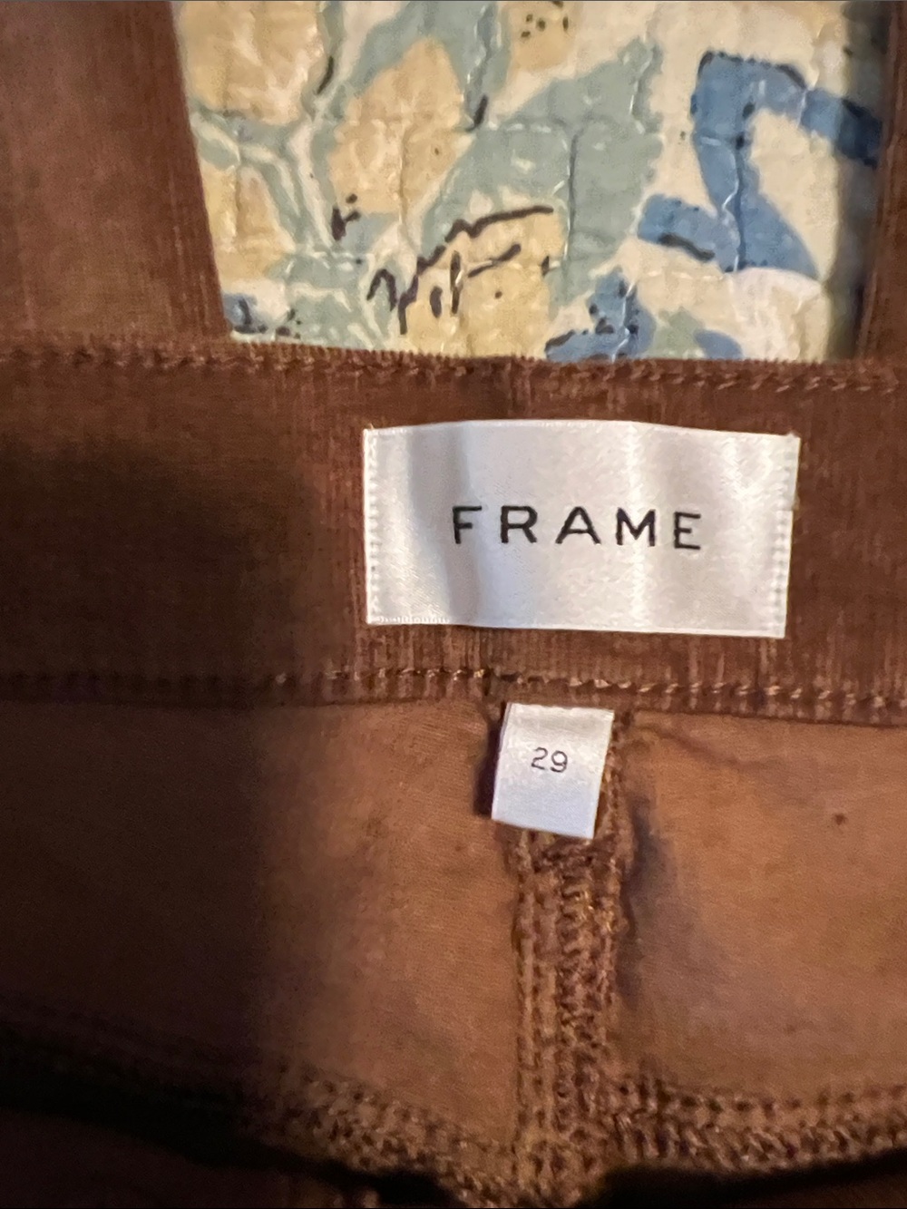 Frame Denim Brown Corduroy Le Slim Palazzo Pants - Picture 5 of 7